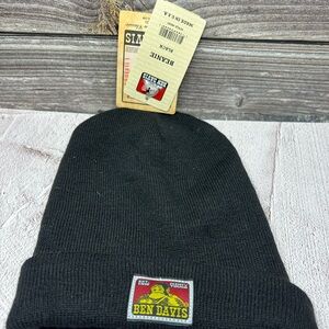 Ben Davis Beanie Knit Hat - Black | Made In USA | One Size | Unisex